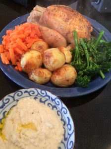 Roast chicken dinner