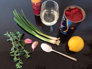 Mussel stew ingredients