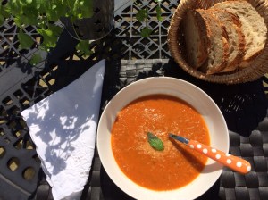 Tomato and courgette soup