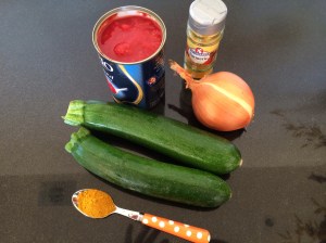 Courgette and tomato