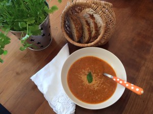 Tomato and courgette soup