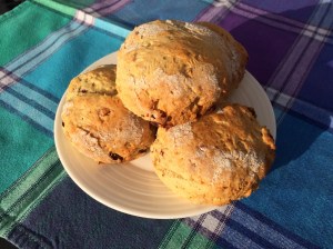Cranberry and walnut scones