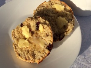 Cranberry and walnut scones