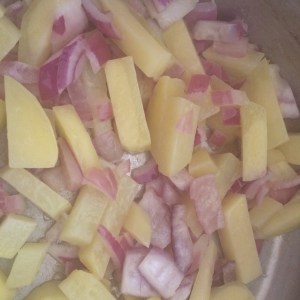 Potato simmering