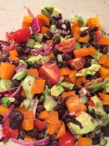 Black bean and avocado salad