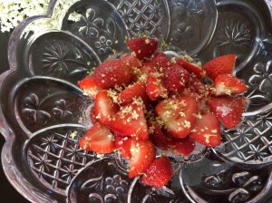Strawberries and elderflowers
