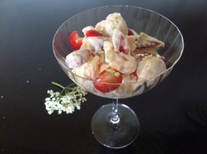Elderflower and strawberry mess