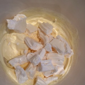 Meringue and cream