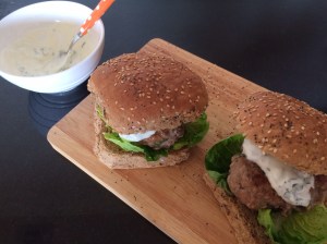 Spicy turkey burger