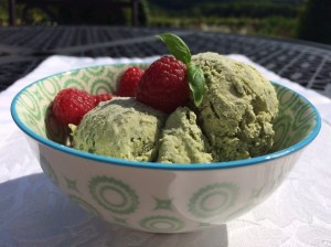 Basil ice cream