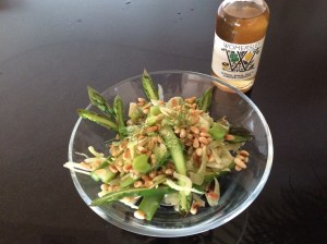 Asparagus, fennel salad, Wormersley vinegar