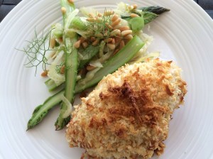 Parmesan coated chicken