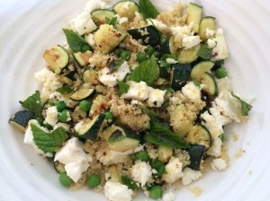 Courgette pea and mint salad