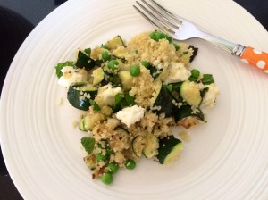 Courgette pea and mint salad