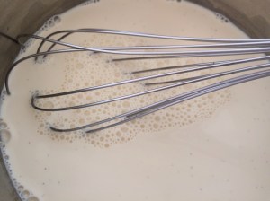 Whisking cream