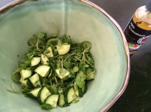 Cucumber and watercress salad