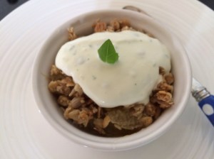 Rhubarb crumble 