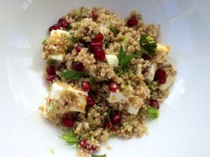 Pomegranate and quinoa salad