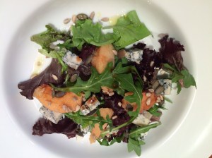 Quince and blue cheese salad