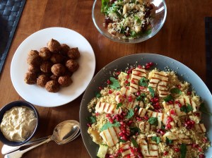 Grilled halloumi and preserved lemon couscous