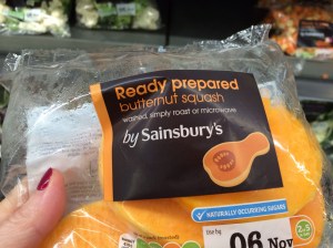 Bagged butternut squash