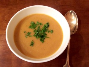 Butternut squash and peanut butter soup
