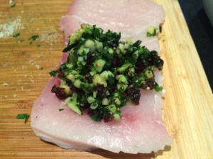 Rolling the swordfish rolls