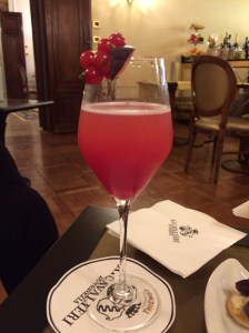 Prosecco and cranberry juice