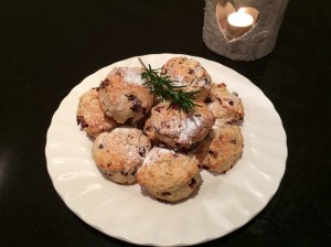 Cranberry, cinnamon and orange scones 