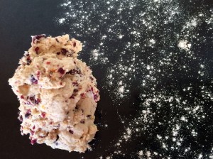 Rolling out scone dough