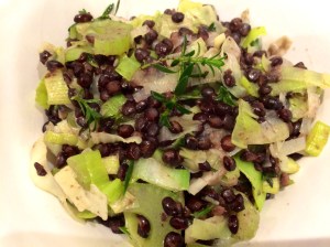 Leek and lentil risotto