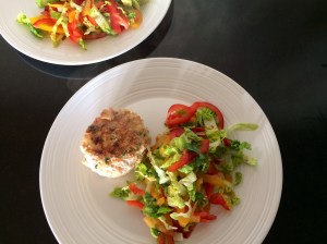 Prawn and cod burgers